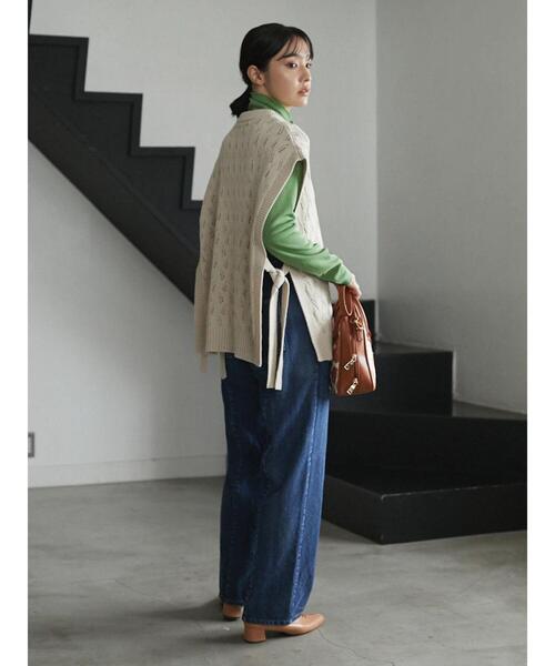 Green　Parks（グリーンパークス）の「シアータートルインナー（Tシャツ/カットソー・レディース・ライトグレー/イエロー/グリーン/ダークグレー・FREE）」の13枚目の写真