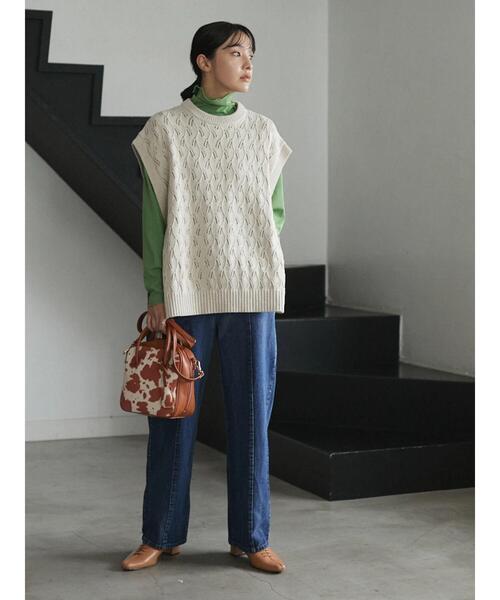 Green　Parks（グリーンパークス）の「シアータートルインナー（Tシャツ/カットソー・レディース・ライトグレー/イエロー/グリーン/ダークグレー・FREE）」の15枚目の写真