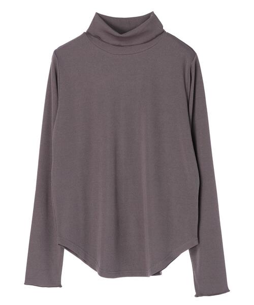 Green　Parks（グリーンパークス）の「シアータートルインナー（Tシャツ/カットソー・レディース・ライトグレー/イエロー/グリーン/ダークグレー・FREE）」の5枚目の写真