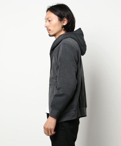 【GROOVYSTORE】あったか裏起毛フルジップパーカーシンプル無地
