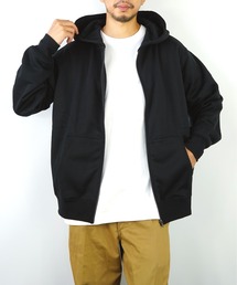 【GROOVY STORE】あったか裏起毛フルジップパーカーシンプル無地