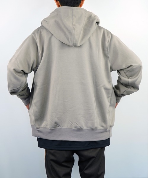 【GROOVYSTORE】あったか裏起毛フルジップパーカーシンプル無地