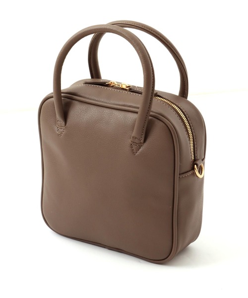 ANAP（アナップ）の「2WAYミニボストンバッグ（ボストンバッグ・レディース・ブラック/グレイッシュベージュ・FREE）」の5枚目の写真