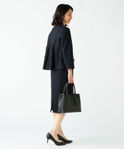 Demi-Luxe BEAMS（デミルクス ビームス）の「Demi-Luxe BEAMS / ストレッチ ツイード タイトスカート 22FO（スカート・レディース・ベージュ/ネイビー・36/40/38）」の15枚目の写真