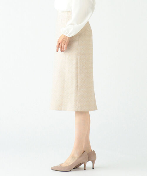 Demi-Luxe BEAMS（デミルクス ビームス）の「Demi-Luxe BEAMS / ストレッチ ツイード タイトスカート 22FO（スカート・レディース・ベージュ/ネイビー・36/40/38）」の21枚目の写真