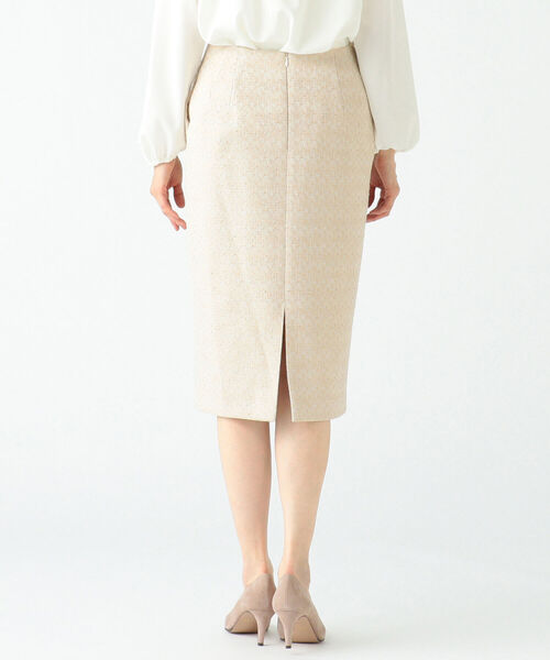 Demi-Luxe BEAMS（デミルクス ビームス）の「Demi-Luxe BEAMS / ストレッチ ツイード タイトスカート 22FO（スカート・レディース・ベージュ/ネイビー・36/40/38）」の18枚目の写真