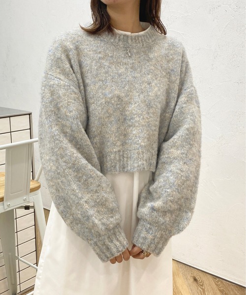apres jour（アプレジュール）の「ブークレーニット【ZOZOTOWN限定アイテム】（ニット/セーター・レディース・ピンク系その他/オレンジ系その他/アイボリー/ベージュ/サックスブルー・フリー/X-LARGE）」の19枚目の写真