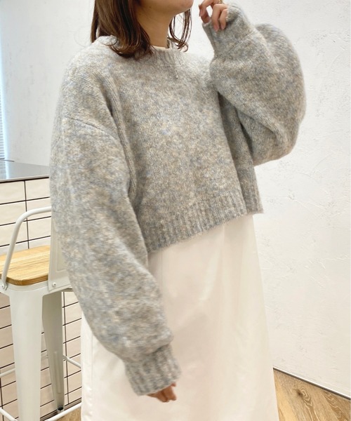 apres jour（アプレジュール）の「ブークレーニット【ZOZOTOWN限定アイテム】（ニット/セーター・レディース・ピンク系その他/オレンジ系その他/アイボリー/ベージュ/サックスブルー・フリー/X-LARGE）」の20枚目の写真