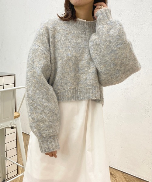 apres jour（アプレジュール）の「ブークレーニット【ZOZOTOWN限定アイテム】（ニット/セーター・レディース・ピンク系その他/オレンジ系その他/アイボリー/ベージュ/サックスブルー・フリー/X-LARGE）」の21枚目の写真