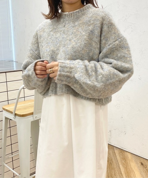 apres jour（アプレジュール）の「ブークレーニット【ZOZOTOWN限定アイテム】（ニット/セーター・レディース・ピンク系その他/オレンジ系その他/アイボリー/ベージュ/サックスブルー・フリー/X-LARGE）」の22枚目の写真