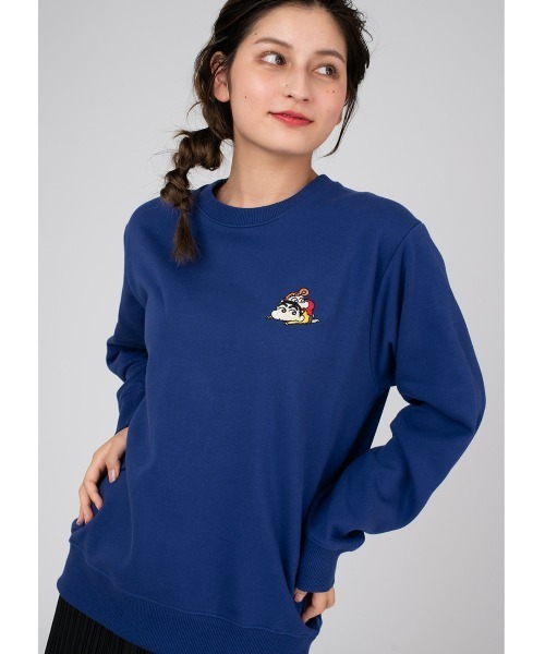 Design Tshirts Store graniph(デザイン ティーシャツ ストア グラニフ)の「兄妹(クレヨンしんちゃん)|コラボスウェット(スウェット・メンズ・ブルー・SMALL/MEDIUM/LARGE/X-LARGE)」の6枚目の写真