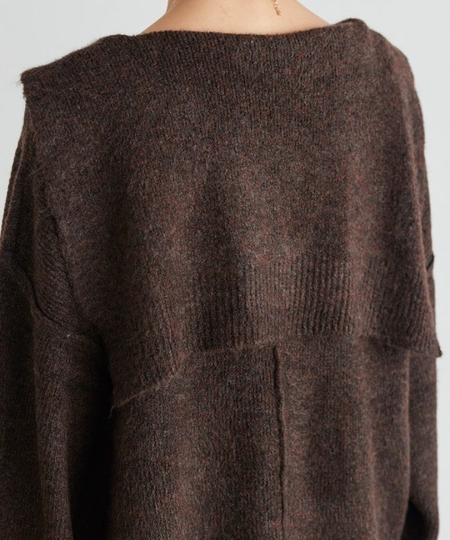 Pierrot(ピエロ)の「セーラーカラーニット(ニット/セーター・レディース・アイボリー/ブラウン/ベージュ・M)」の9枚目の写真