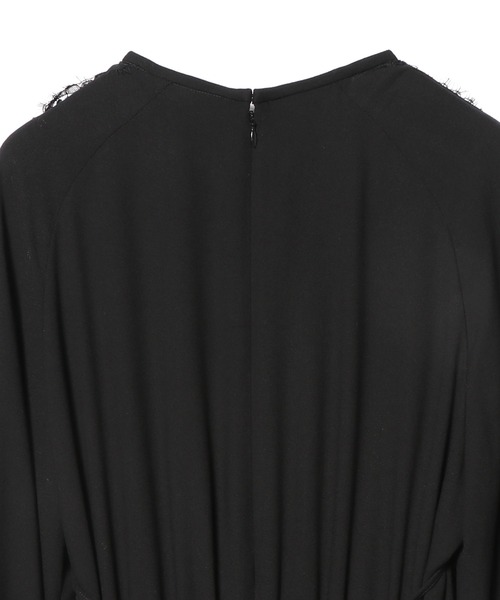 Kaon(カオン)の「KAON FOR ESTNATION / フロントレースジョーゼットロングドレス(ワンピース・レディース・ブラック・FREE)」の4枚目の写真