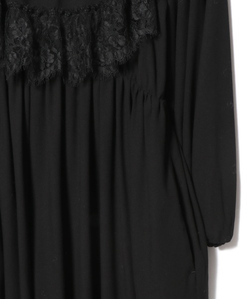 Kaon(カオン)の「KAON FOR ESTNATION / フロントレースジョーゼットロングドレス(ワンピース・レディース・ブラック・FREE)」の3枚目の写真