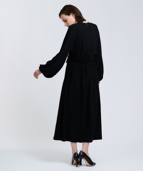 Kaon(カオン)の「KAON FOR ESTNATION / フロントレースジョーゼットロングドレス(ワンピース・レディース・ブラック・FREE)」の10枚目の写真