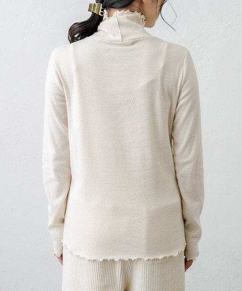 PUAL CE CIN（ピュアルセシン）の「起毛ハイネックロングスリーブ（Tシャツ/カットソー・レディース・ブラック/ナチュラル・FREE）」の11枚目の写真