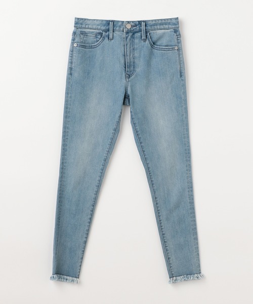 WHEIR(ウェア)の「WHEIR ハイパーストレッチクロップドデニムスキニー(デニムパンツ・レディース・ダークブラック/ダークインディゴブルー/ライトインディゴブルー/ワンウォッシュ・26/27/24/23/25)」の4枚目の写真