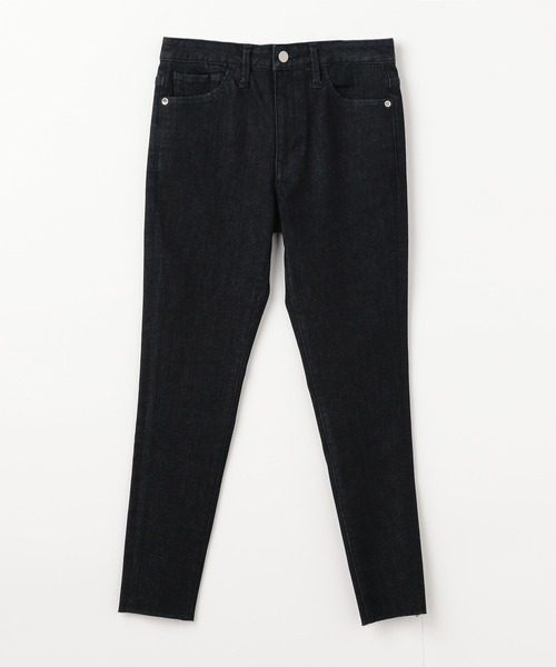 WHEIR(ウェア)の「WHEIR ハイパーストレッチクロップドデニムスキニー(デニムパンツ・レディース・ダークブラック/ダークインディゴブルー/ライトインディゴブルー/ワンウォッシュ・26/27/24/23/25)」の1枚目の写真