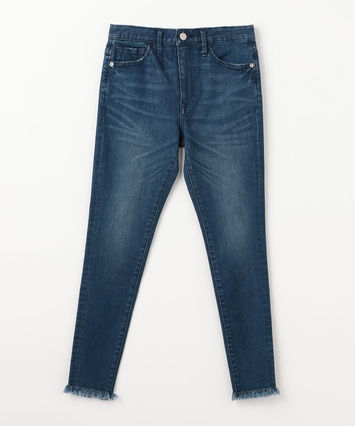 WHEIR(ウェア)の「WHEIR ハイパーストレッチクロップドデニムスキニー(デニムパンツ・レディース・ダークブラック/ダークインディゴブルー/ライトインディゴブルー/ワンウォッシュ・26/27/24/23/25)」の3枚目の写真