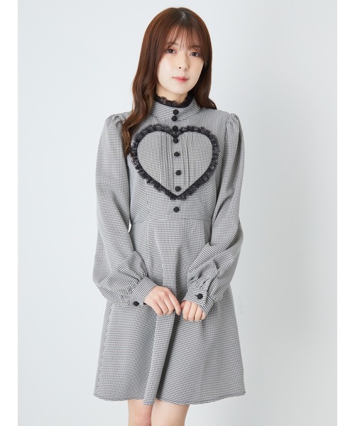 Jamie エーエヌケー（ジェイミーエーエヌケー）の「ハートタックワンピース（ワンピース・レディース・A/ブラック・M）」の2枚目の写真