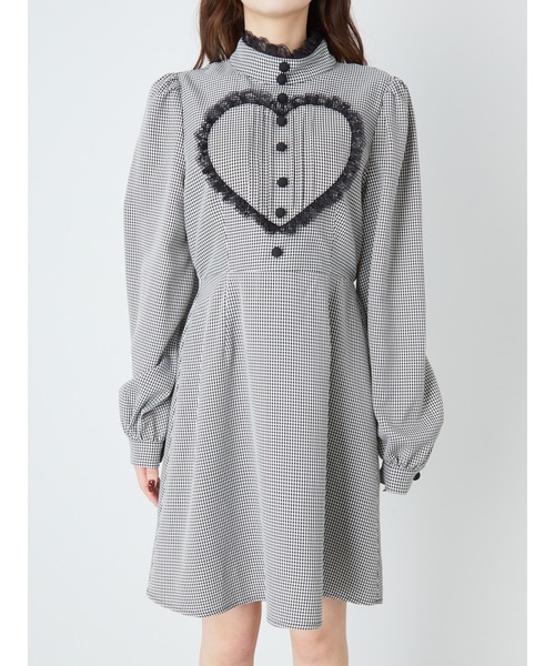 Jamie エーエヌケー（ジェイミーエーエヌケー）の「ハートタックワンピース（ワンピース・レディース・A/ブラック・M）」の5枚目の写真