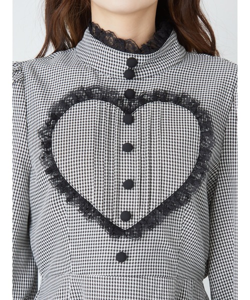 Jamie エーエヌケー（ジェイミーエーエヌケー）の「ハートタックワンピース（ワンピース・レディース・A/ブラック・M）」の6枚目の写真