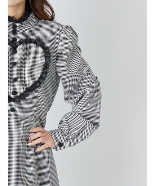 Jamie エーエヌケー（ジェイミーエーエヌケー）の「ハートタックワンピース（ワンピース・レディース・A/ブラック・M）」の7枚目の写真