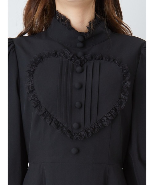 Jamie エーエヌケー（ジェイミーエーエヌケー）の「ハートタックワンピース（ワンピース・レディース・A/ブラック・M）」の10枚目の写真