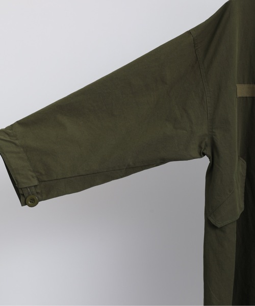 sakishimatokyo（サキシマトーキョー）の「スタンドモッズコート（ユニセックス）M65【モッズコートランキング１位獲得実績あり】（モッズコート・レディース・カーキ/アイボリー/スミクロ/ブラック/インディゴブルー/ベージュ・S/M）」の13枚目の写真