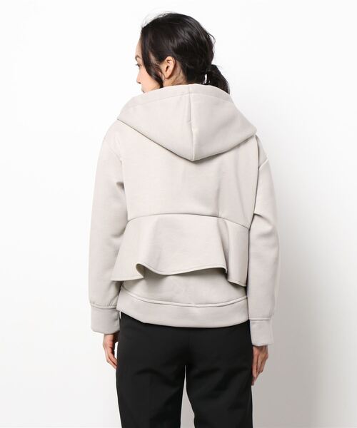 NICOLE white（ニコルホワイト）の「バックフリルフード ZIP PARKA（パーカー・レディース・グレー/杢グレー/ネイビー/ミント・FREE）」の5枚目の写真