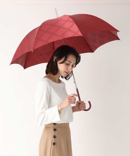 LANVIN collection（ランバン コレクション）の「傘　”ジャガード”（長傘・レディース・ベージュ/ネイビー/レッド/ピンク・FREE）」の11枚目の写真
