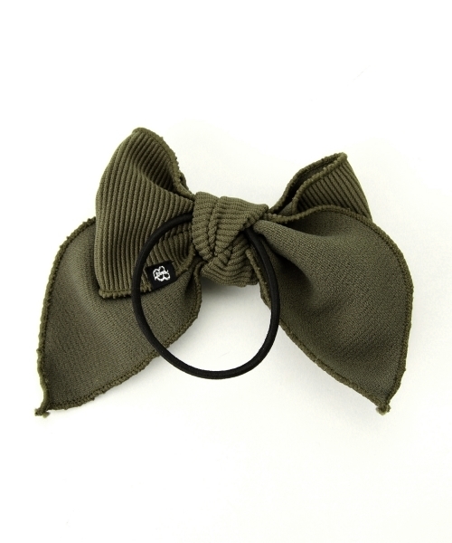 BEAMS BOY（ビームスボーイ）の「BEAMS BOY / リブ リボン ヘアゴム（ヘアゴム・レディース・オリーブ/ネイビー・ONE SIZE）」の9枚目の写真