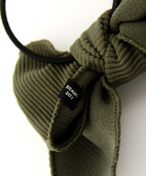 BEAMS BOY（ビームスボーイ）の「BEAMS BOY / リブ リボン ヘアゴム（ヘアゴム・レディース・オリーブ/ネイビー・ONE SIZE）」の11枚目の写真
