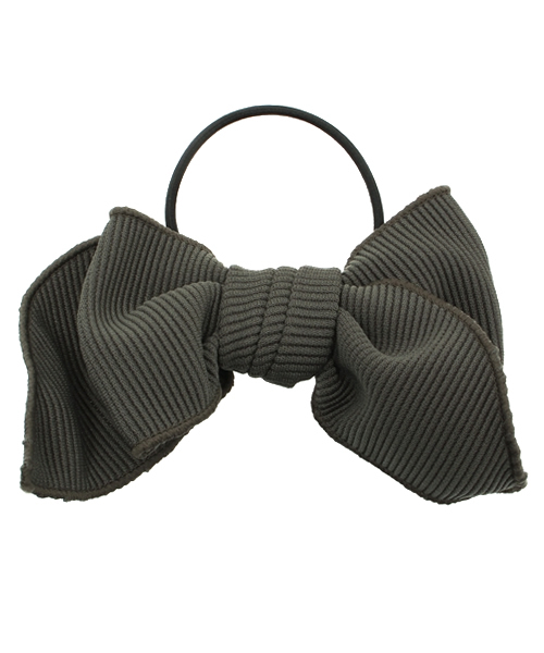 BEAMS BOY（ビームスボーイ）の「BEAMS BOY / リブ リボン ヘアゴム（ヘアゴム・レディース・オリーブ/ネイビー・ONE SIZE）」の2枚目の写真