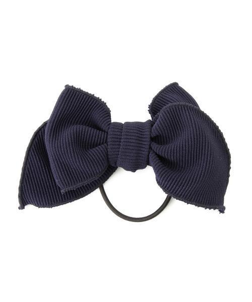 BEAMS BOY（ビームスボーイ）の「BEAMS BOY / リブ リボン ヘアゴム（ヘアゴム・レディース・オリーブ/ネイビー・ONE SIZE）」の6枚目の写真