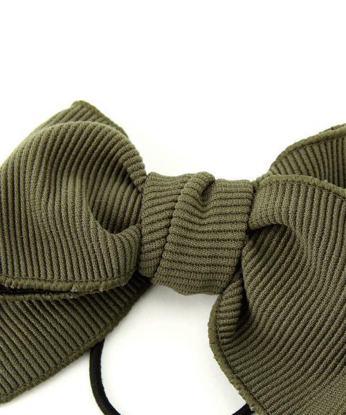 BEAMS BOY（ビームスボーイ）の「BEAMS BOY / リブ リボン ヘアゴム（ヘアゴム・レディース・オリーブ/ネイビー・ONE SIZE）」の16枚目の写真
