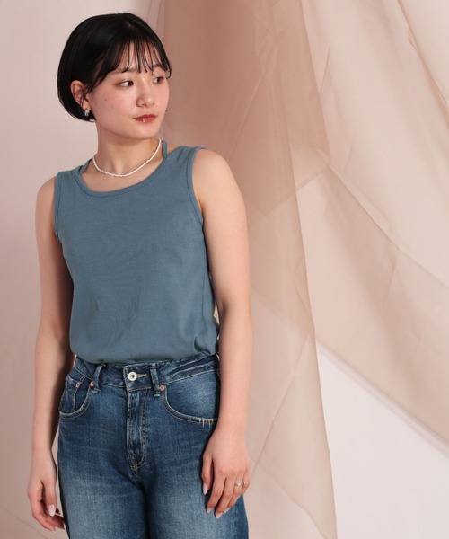 cepo(セポ)の「バッククロスタンクトップ(タンクトップ・レディース・ブラック/オフホワイト/イエロー/ブルー・M)」の10枚目の写真