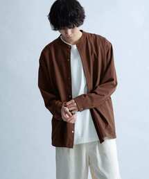 FORK&SPOON　バンドカラーカバーオールシャツジャケット