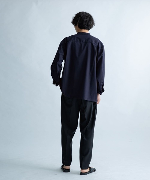 FORK&SPOON（フォークアンドスプーン）の「FORK&SPOON　バンドカラーカバーオールシャツジャケット（カバーオール・メンズ・ネイビー/ブラウン/ベージュ系その他・4/5）」の7枚目の写真