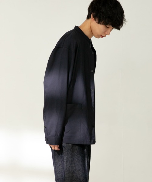 FORK&SPOON（フォークアンドスプーン）の「FORK&SPOON　バンドカラーカバーオールシャツジャケット（カバーオール・メンズ・ネイビー/ブラウン/ベージュ系その他・4/5）」の9枚目の写真