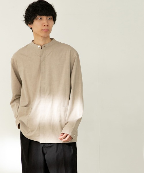 FORK&SPOON（フォークアンドスプーン）の「FORK&SPOON　バンドカラーカバーオールシャツジャケット（カバーオール・メンズ・ネイビー/ブラウン/ベージュ系その他・4/5）」の17枚目の写真