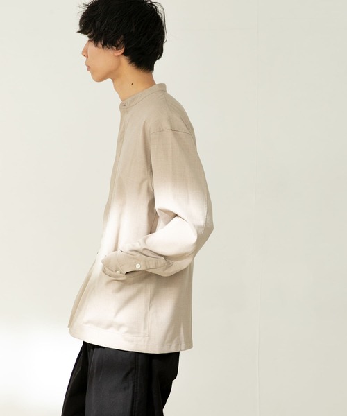 FORK&SPOON（フォークアンドスプーン）の「FORK&SPOON　バンドカラーカバーオールシャツジャケット（カバーオール・メンズ・ネイビー/ブラウン/ベージュ系その他・4/5）」の18枚目の写真