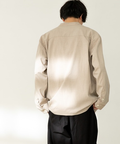 FORK&SPOON（フォークアンドスプーン）の「FORK&SPOON　バンドカラーカバーオールシャツジャケット（カバーオール・メンズ・ネイビー/ブラウン/ベージュ系その他・4/5）」の19枚目の写真