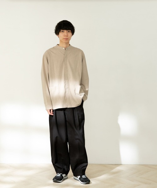 FORK&SPOON（フォークアンドスプーン）の「FORK&SPOON　バンドカラーカバーオールシャツジャケット（カバーオール・メンズ・ネイビー/ブラウン/ベージュ系その他・4/5）」の21枚目の写真