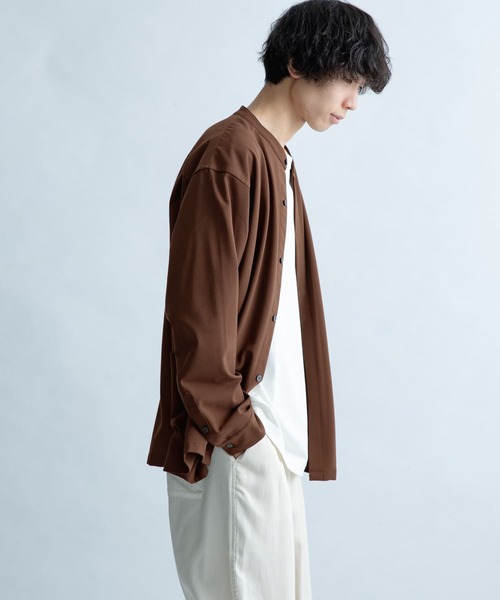 FORK&SPOON（フォークアンドスプーン）の「FORK&SPOON　バンドカラーカバーオールシャツジャケット（カバーオール・メンズ・ネイビー/ブラウン/ベージュ系その他・4/5）」の22枚目の写真