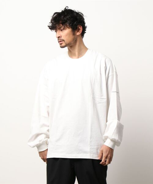 MIDIUMISOLID（ミディウミソリッド）の「【MEN】クルーネックロングスリーブT（Tシャツ/カットソー・メンズ・グレー/オフホワイト/ブルー/ブラック・48）」の2枚目の写真