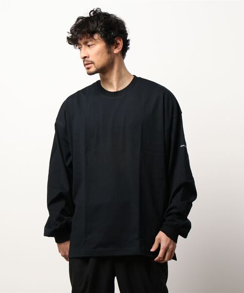 MIDIUMISOLID（ミディウミソリッド）の「【MEN】クルーネックロングスリーブT（Tシャツ/カットソー・メンズ・グレー/オフホワイト/ブルー/ブラック・48）」の3枚目の写真