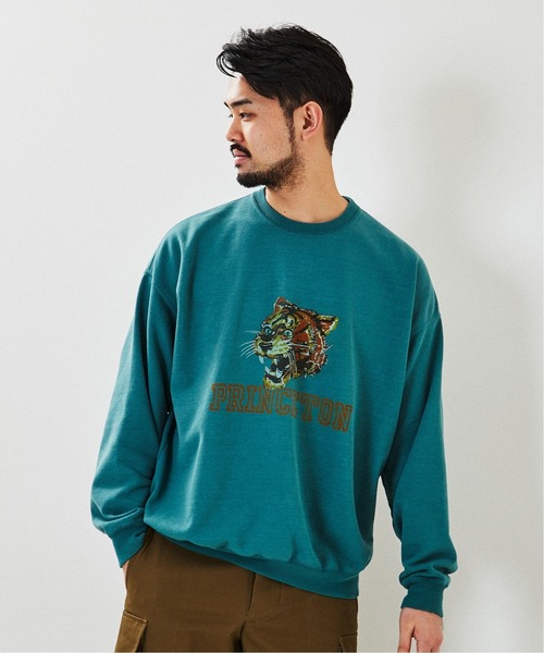 REMI RELIEF（レミレリーフ）の「【REMI RELIEF / レミレリーフ】別注 スウェット(PRINCETON)（スウェット・メンズ・グリーン・MEDIUM/LARGE）」の3枚目の写真