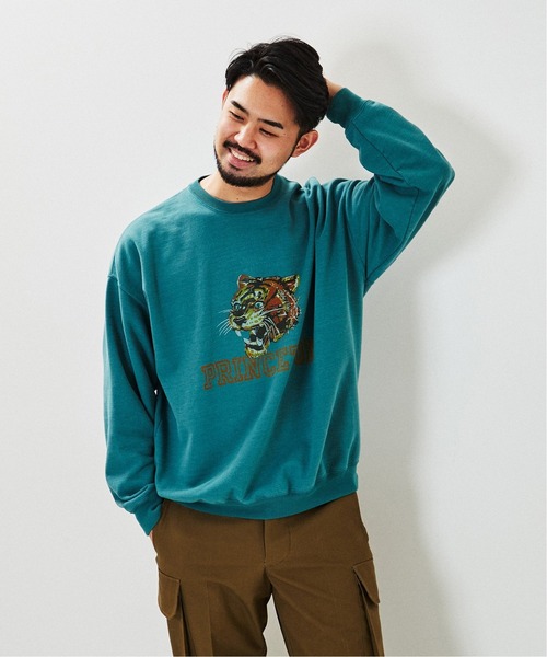 REMI RELIEF（レミレリーフ）の「【REMI RELIEF / レミレリーフ】別注 スウェット(PRINCETON)（スウェット・メンズ・グリーン・MEDIUM/LARGE）」の4枚目の写真