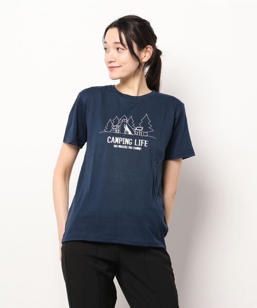 セール さらっと とろみ吸水速乾 キャンプ アウトドア柄プリントtシャツ Cool Dry Tシャツ カットソー Ggd ジージーディー のファッション通販 Zozotown